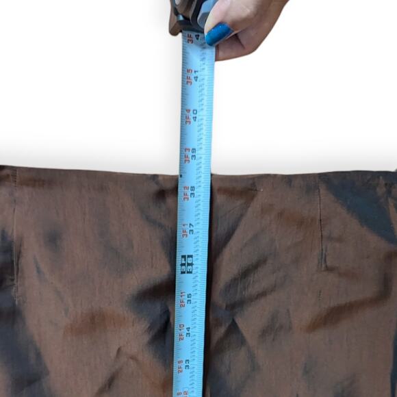 90's Olsen Collection Skirt US 6 brown blue damask color shift - Picture 5 of 7